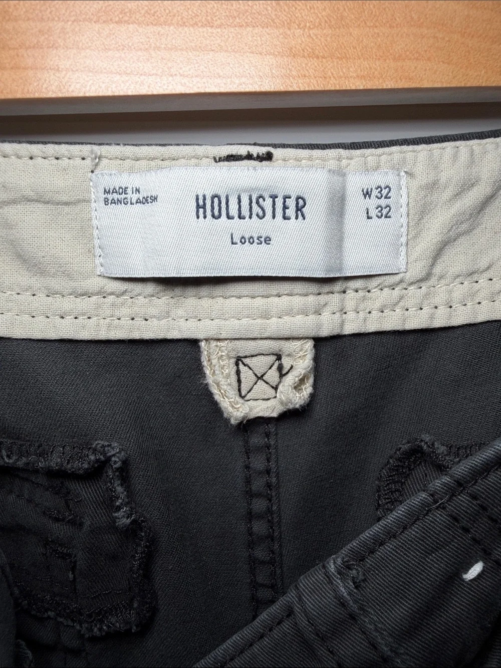 Hollister Loose Cargo Pants Men’s 32x32 Dark Gray Utility Zip Pocket Cargo Pants